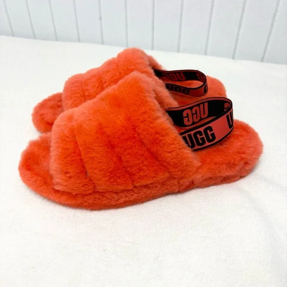 UGG Womens Fluff Yeah Slides Cali College Slippers Sandal Shoe 1095119Size 10